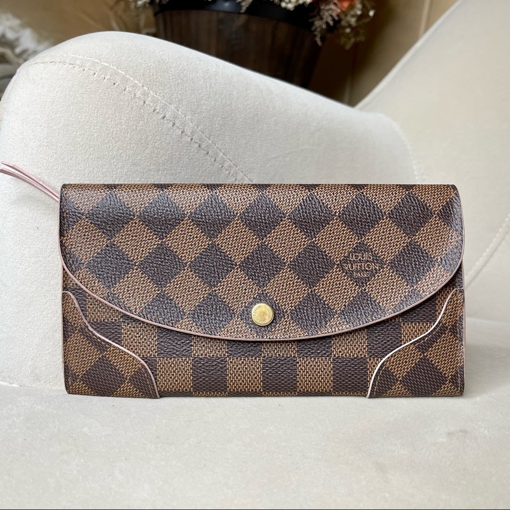 Louis Vuitton LV Long Wallet Portefeuille Caissa Browns Damier Classic